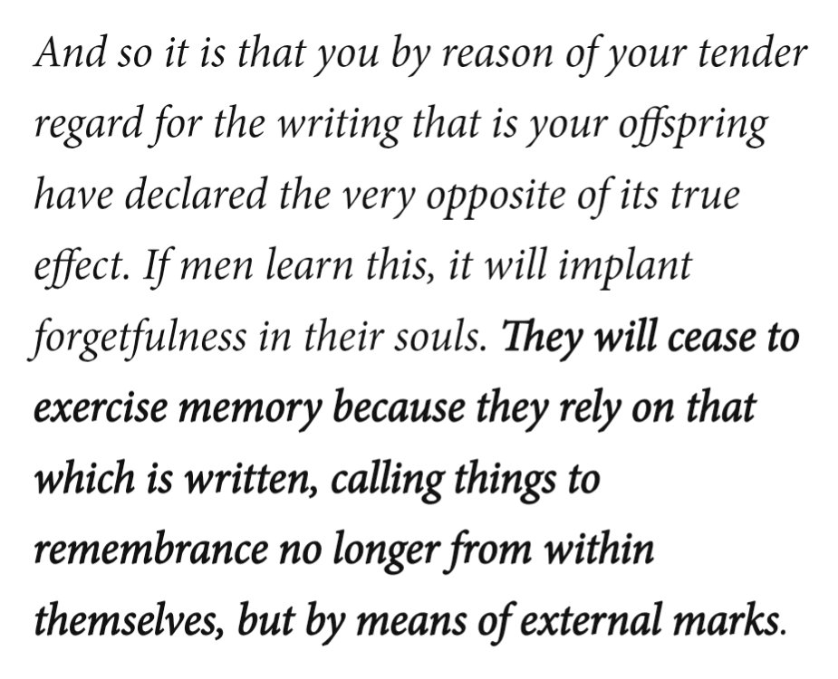 A black serif text on a white background, displaying fragmented and corrupted English words, including phrases like “tender,” “offspring,” “forgetfulness,” and “external marks,” suggesting a distorted or misprinted passage.