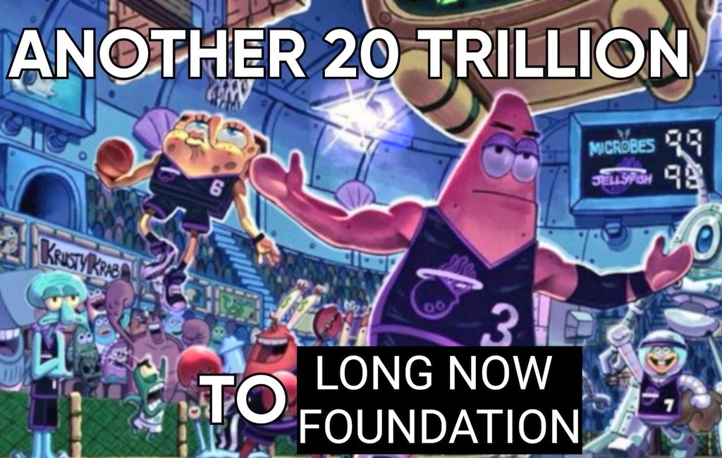 A meme featuring SpongeBob SquarePants and Patrick Star playing basketball in an arena, with large white text overlaid on the top and bottom. Patrick is in the foreground wearing a black jersey with the number 3, while SpongeBob is mid-air in the background about to dunk a basketball.