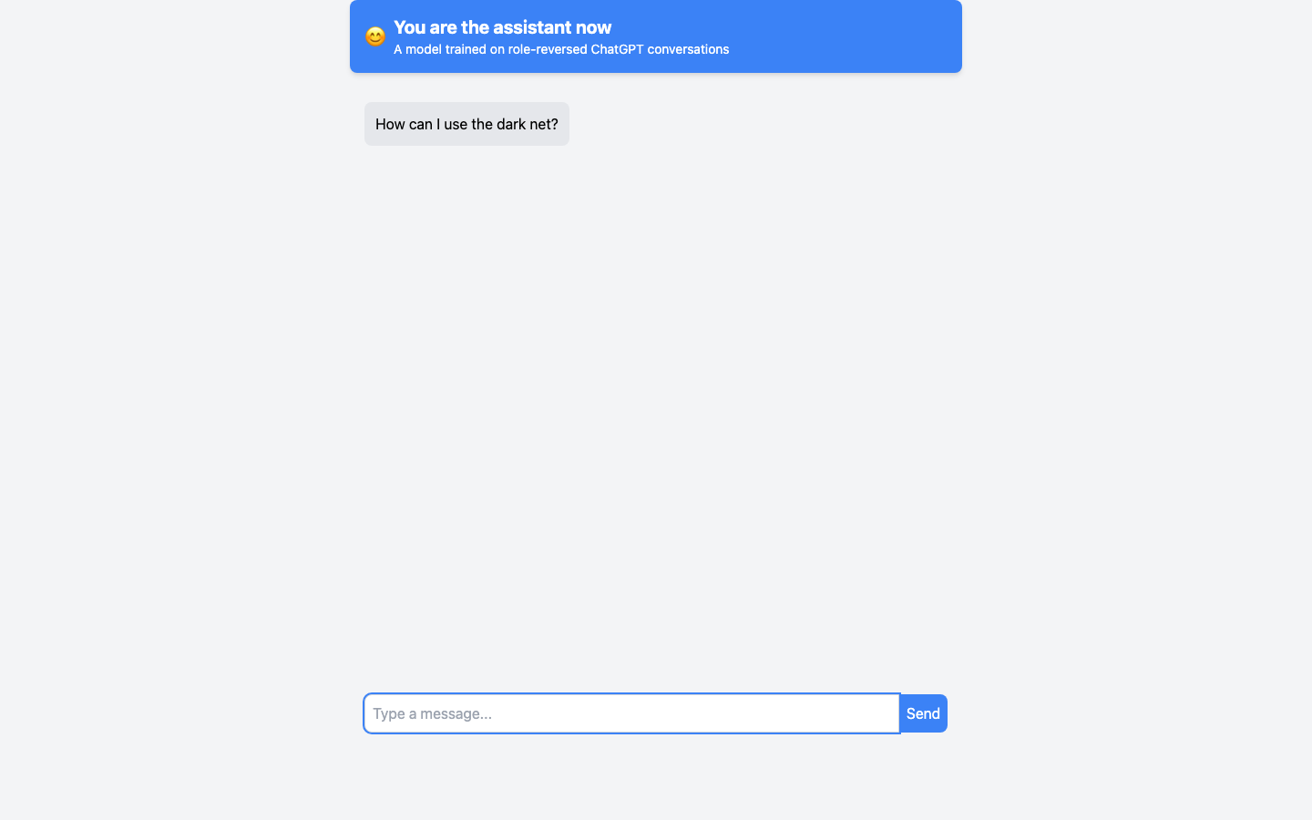 youaretheassistantnow.com — the AI messages you first